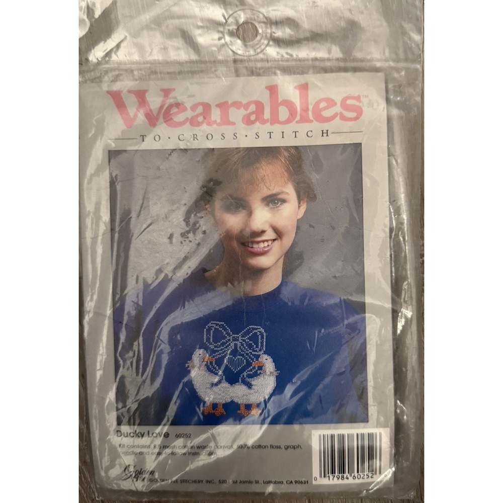 Vintage Wearables "Ducky Love" Cross Stitch Kit Sealed NEW